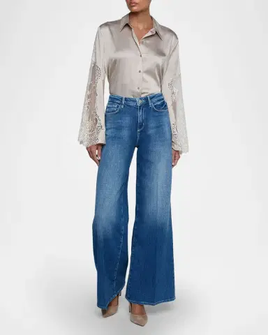 L'Agence Quincy High-Rise Wide-Leg Jeans | Thumbnail 2