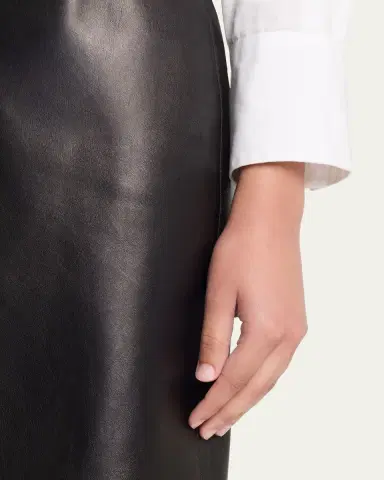 Lafayette 148 New York High-Waisted Nappa Leather Mini Skirt | Thumbnail 5 Lafayette 148 New York High-Waisted Nappa Leather Mini Skirt | Thumbnail 5