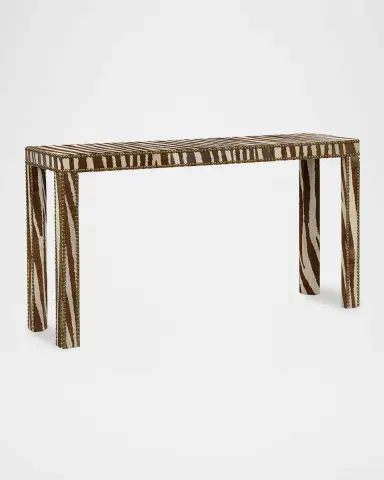 Chelsea House Zebra Printed Hair on Hide Console | Thumbnail 2 Chelsea House Zebra Printed Hair on Hide Console | Thumbnail 2