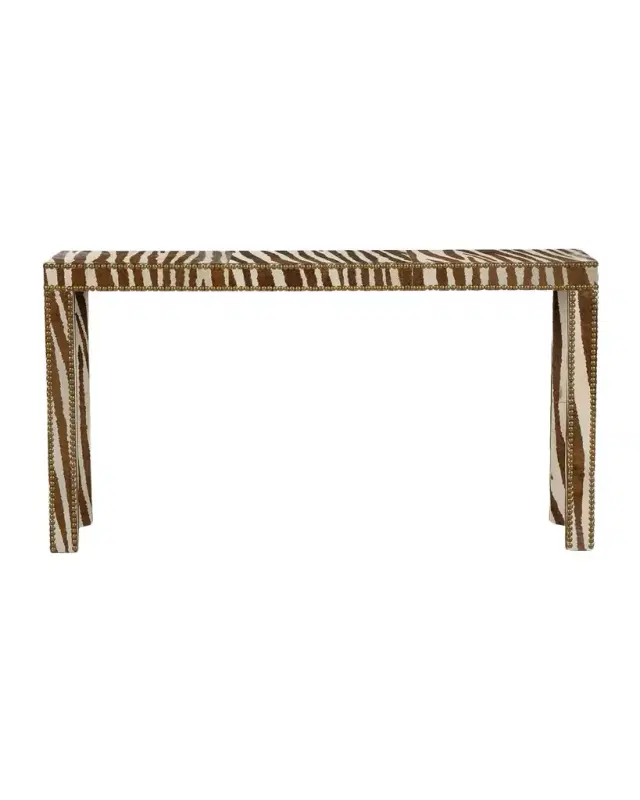Chelsea House Zebra Printed Hair on Hide Console