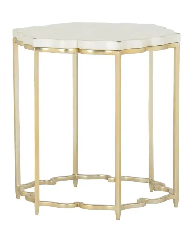 Chelsea House Lotus Flower Capiz Shell Side Table