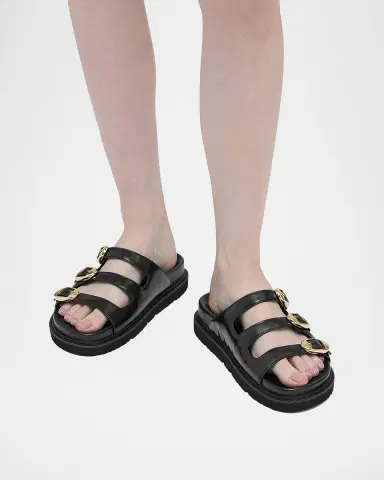 Marc Jacobs The Leather Kiki Slides | Thumbnail 2 Marc Jacobs The Leather Kiki Slides | Thumbnail 2
