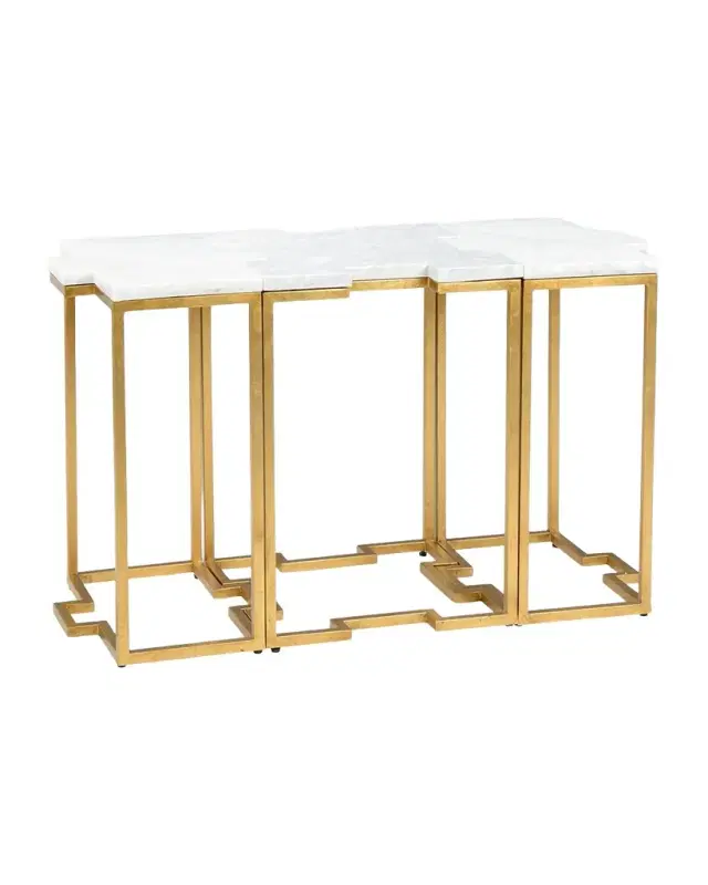 Chelsea House Trio Marble Tables, Set of 3