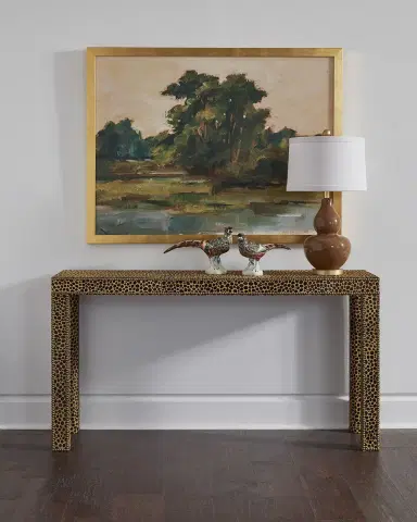 Chelsea House Leopard Printed Hair on Hide Console | Thumbnail 2