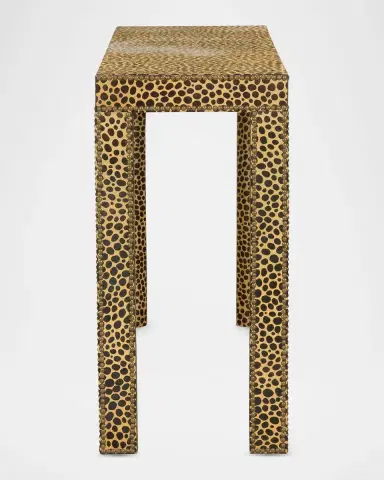 Chelsea House Leopard Printed Hair on Hide Console | Thumbnail 3