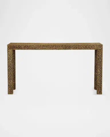 Chelsea House Leopard Printed Hair on Hide Console | Thumbnail 4