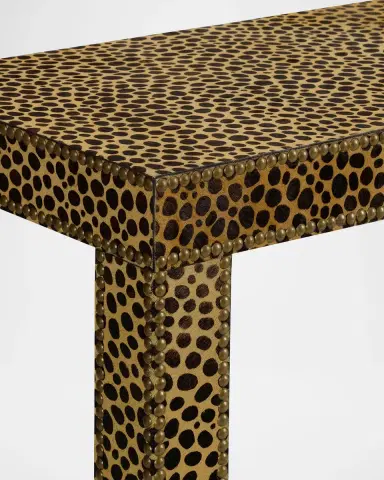 Chelsea House Leopard Printed Hair on Hide Console | Thumbnail 5