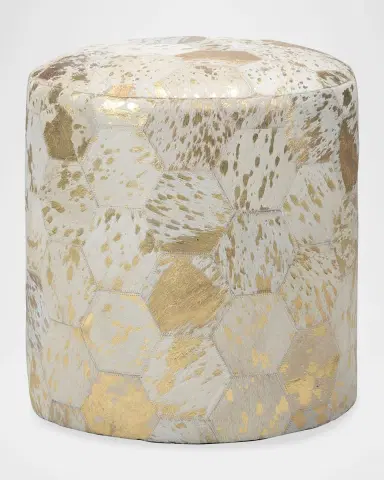 Chelsea House Lux Hair on Hide Pouf | Thumbnail 3 Chelsea House Lux Hair on Hide Pouf | Thumbnail 3