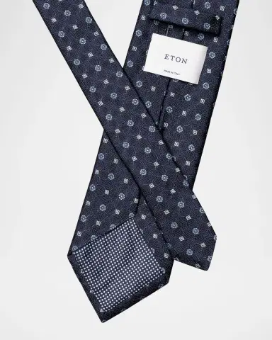 Eton Men's Floral-Medallion Silk Jacquard Tie | Thumbnail 2