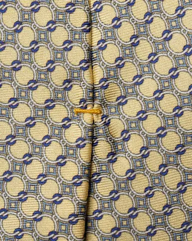 Eton Men's Geometric Circle Print Silk Tie | Thumbnail 3