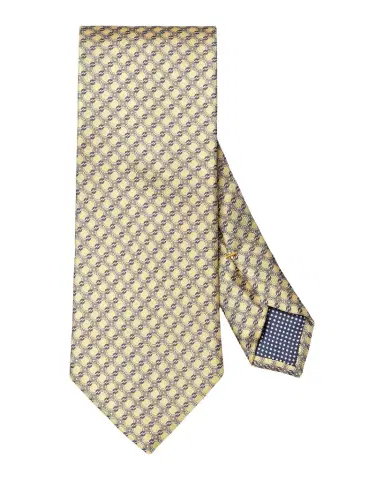 Eton Men's Geometric Circle Print Silk Tie | Thumbnail 1