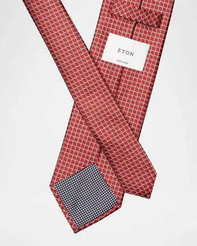 Eton Men's Geometric Silk Tie | Thumbnail 2 Eton Men's Geometric Silk Tie | Thumbnail 2