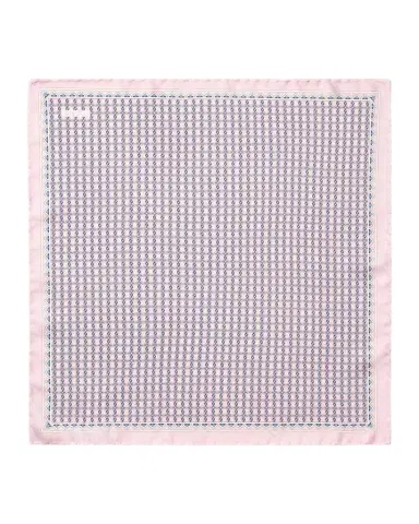 Eton Men's Geometric Link-Print Silk Pocket Square | Thumbnail 1 Eton Men's Geometric Link-Print Silk Pocket Square | Thumbnail 1