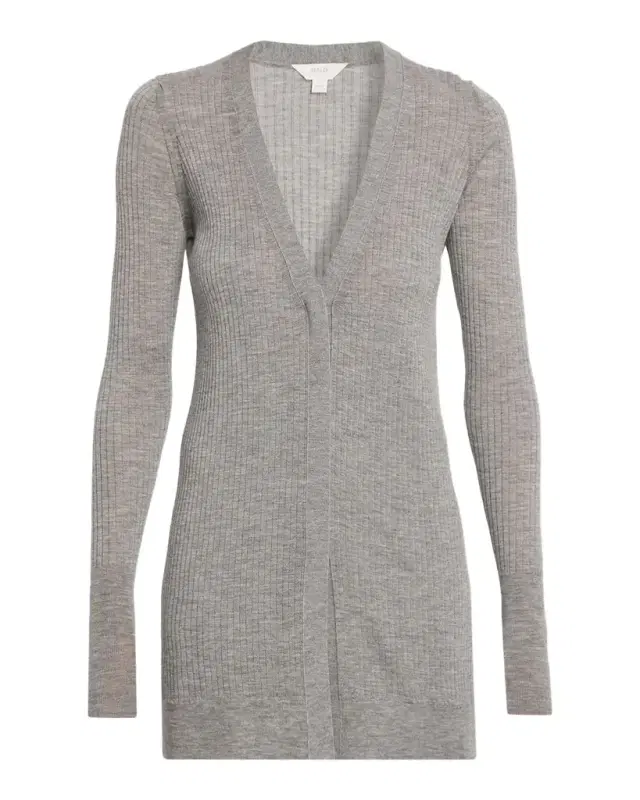 Malo Cashmere Wide Rib Long Cardigan