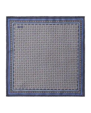 Eton Men's Medallion Double-Print Silk Pocket Square | Thumbnail 1