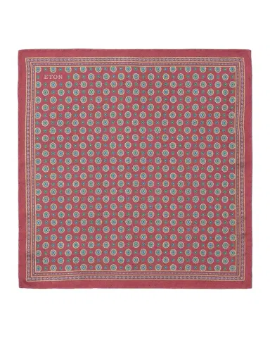 Eton Men's Circle Medallion Silk Pocket Square | Thumbnail 1