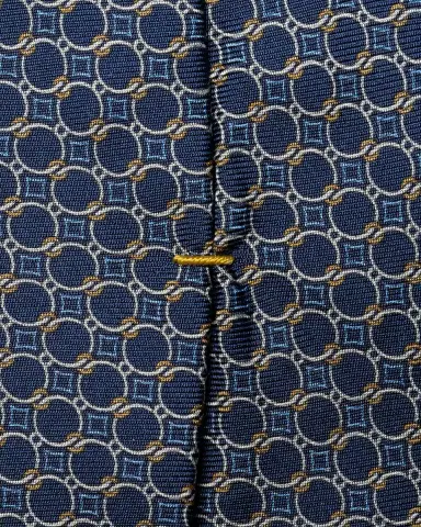Eton Men's Geometric Circle Print Silk Tie | Thumbnail 3