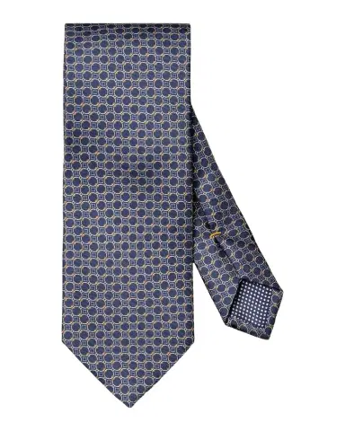 Eton Men's Geometric Circle Print Silk Tie | Thumbnail 1