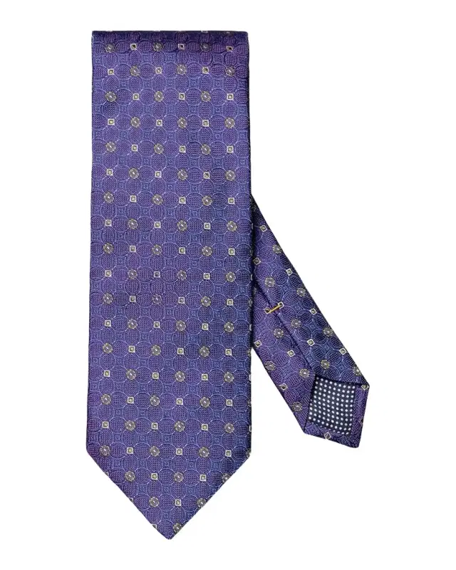 Eton Men 's Floral-Medallion Silk Jacquard Tie