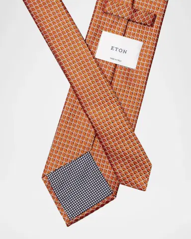 Eton Men's Geometric Print Silk Tie | Thumbnail 2