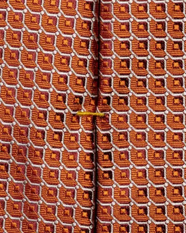 Eton Men's Geometric Print Silk Tie | Thumbnail 3