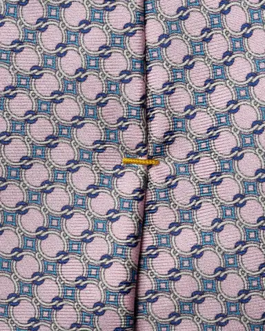 Eton Men's Geometric Circle Print Silk Tie | Thumbnail 3