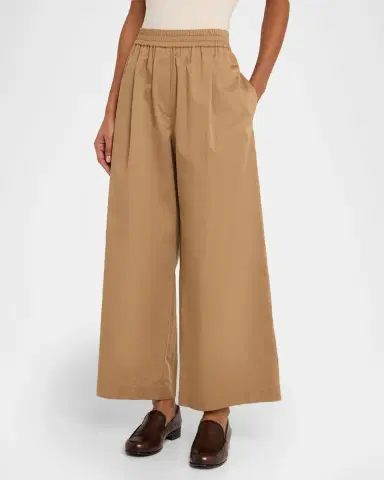 Weekend Max Mara Golfo Cropped Wide-Leg Cotton Pants | Thumbnail 4