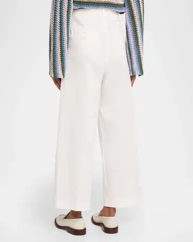 Weekend Max Mara Bellico Pleated Wide-Leg Crop Pants | Thumbnail 2 Weekend Max Mara Bellico Pleated Wide-Leg Crop Pants | Thumbnail 2