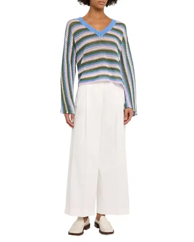 Bellico Pleated Wide-Leg Crop Pants