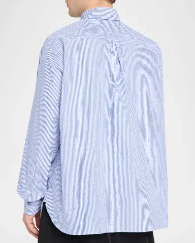 Willy Chavarria Men's Veterano-Stripe Cotton-Blend Sport Shirt | Thumbnail 3 Willy Chavarria Men's Veterano-Stripe Cotton-Blend Sport Shirt | Thumbnail 3