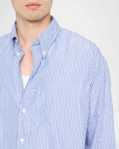 Willy Chavarria Men's Veterano-Stripe Cotton-Blend Sport Shirt | Thumbnail 5 Willy Chavarria Men's Veterano-Stripe Cotton-Blend Sport Shirt | Thumbnail 5