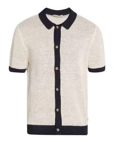 Onia Men 's Linen Short-Sleeve Cardigan Sweater | Thumbnail 1
