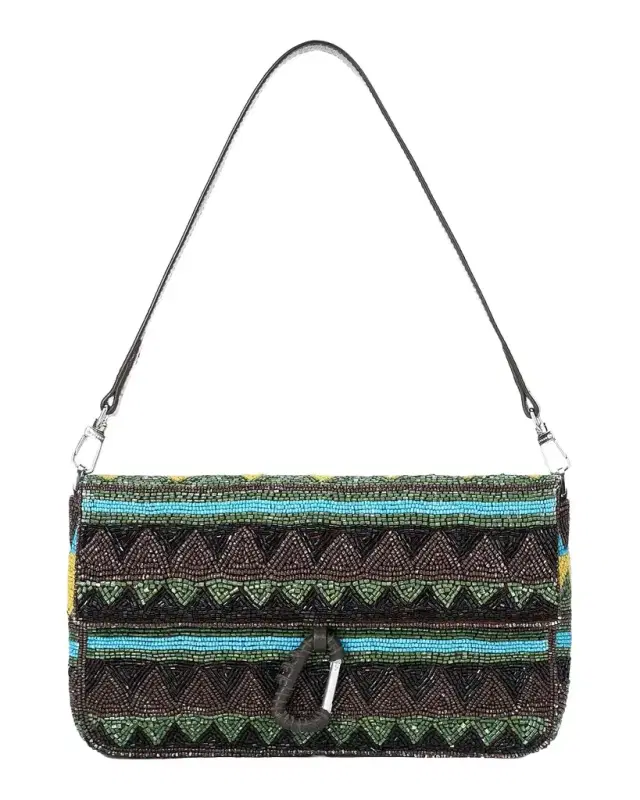 STAUD Timmy Happy Sack Beaded Shoulder Bag