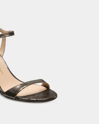 Stuart Weitzman 85mm Babette Leather Noir Ankle-Strap Sandals | Thumbnail 5