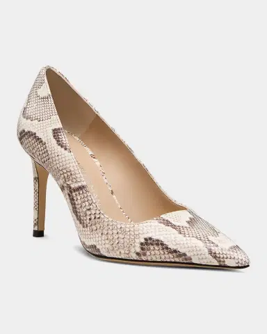 Stuart Weitzman 85mm Stuart Power Snake-Embossed Leather Pumps | Thumbnail 4