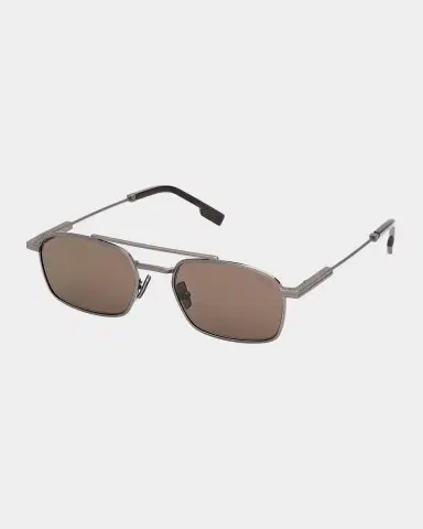 Zegna Men's Metal Aviator Sunglasses | Thumbnail 4 Zegna Men's Metal Aviator Sunglasses | Thumbnail 4