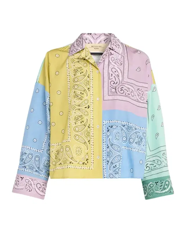 Lampone Patchwork Bandana Cotton Shirt