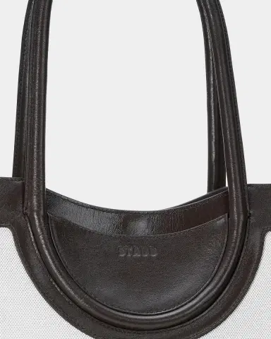 Staud Maude Leather-Trim Canvas Tote Bag | Thumbnail 4 Staud Maude Leather-Trim Canvas Tote Bag | Thumbnail 4