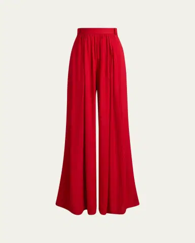 Ralph Lauren Collection Vannesa Satin Wide-Leg Pants | Thumbnail 5 Ralph Lauren Collection Vannesa Satin Wide-Leg Pants | Thumbnail 5