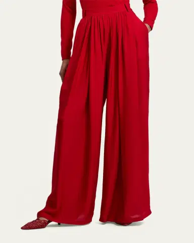 Ralph Lauren Collection Vannesa Satin Wide-Leg Pants | Thumbnail 8 Ralph Lauren Collection Vannesa Satin Wide-Leg Pants | Thumbnail 8