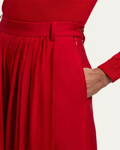 Ralph Lauren Collection Vannesa Satin Wide-Leg Pants | Thumbnail 9 Ralph Lauren Collection Vannesa Satin Wide-Leg Pants | Thumbnail 9
