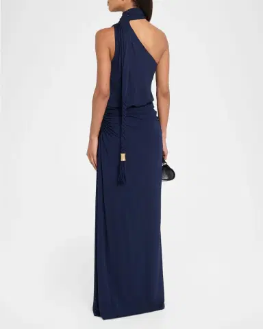 Simkhai Moira Draped Mock-Neck Jersey Gown | Thumbnail 3 Simkhai Moira Draped Mock-Neck Jersey Gown | Thumbnail 3