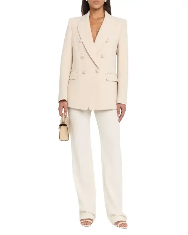Amber Double-Breasted Stretch Crepe Jacket