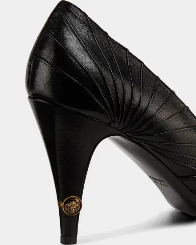 Versace 90mm Gianni Textured Leather Pumps | Thumbnail 6 Versace 90mm Gianni Textured Leather Pumps | Thumbnail 6