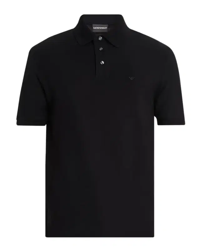 Men's Cotton Jersey Ribbed-Trim Polo Shirt
