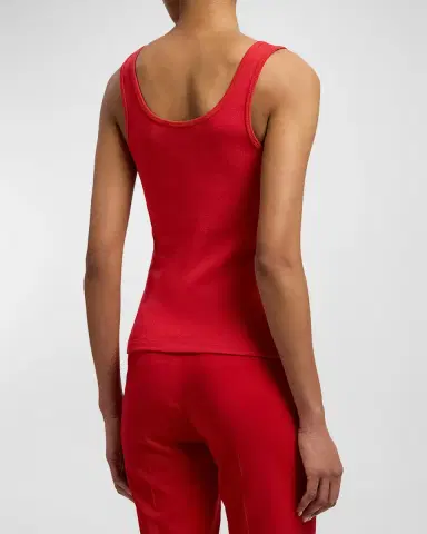 Ralph Lauren Collection Ellis Rib-Knit Cotton-Blend Tank Top | Thumbnail 3
