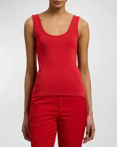 Ralph Lauren Collection Ellis Rib-Knit Cotton-Blend Tank Top | Thumbnail 4
