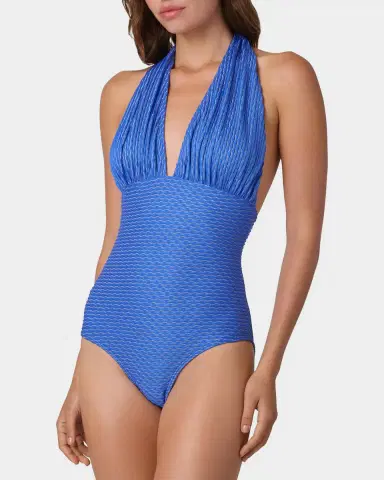 Shoshanna Patterned Halter One-Piece Swimsuit | Thumbnail 3 Shoshanna Patterned Halter One-Piece Swimsuit | Thumbnail 3