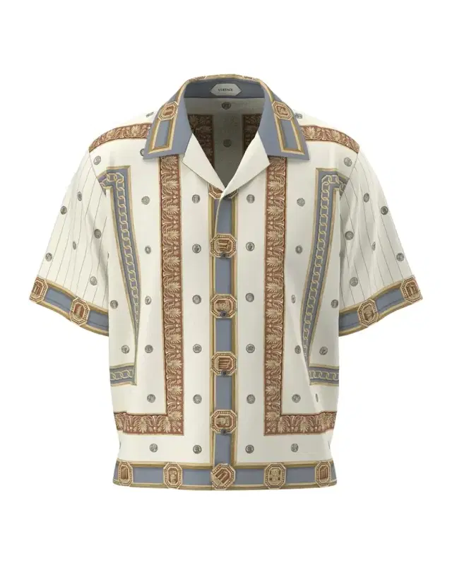 Men 's The Ringmaster Silk Twill Short-Sleeve Shirt