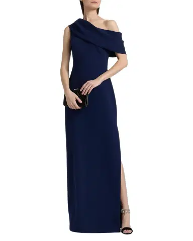 Amsale Draped One-Shoulder Gown | Thumbnail 1 Amsale Draped One-Shoulder Gown | Thumbnail 1